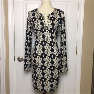 Diane Von Furstenberg Black Reina Silk Tunic Dress